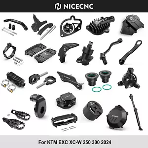 For KTM EXC XCW 250 300 2024 NiceCNC Engine Body Kit Foot pegs Swingarm Guard - Foto 1 di 52