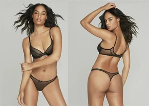 AGENT PROVOCATEUR SCHWARZER CRUZ-TANGA UNSICHTBARES NETZ Größe S, M, L oder XL 8,10,12,14 - Bild 1 von 7