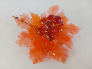 Vintage Lucite Ball Clusters With Leaves, 1960s Mid Century Modern - Picture 1 of 8