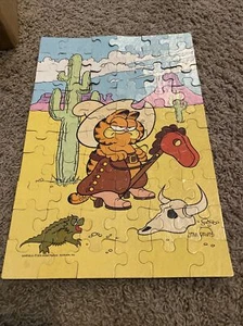 Vtg Garfield in Dessert Puzzle 60 Pc MB 4378-3 Milton Bradley 5 - Picture 1 of 3