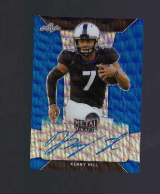 Autógrafo 2018 Leaf Metal Draft Kenny Hill Blue Wave #BA-KH1/20 Foto 1 de 2