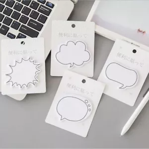Dialog Box Memo Pads Sticky Notes School Office Supply DIY Message Sticker Label - Picture 1 of 12