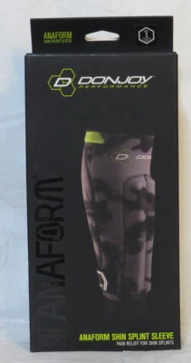 DONJOY ANAFORM SHIN SPLINT SLEEVE SMALL LEFT  RIGHT BLACK GRAY CAMO COMPRESS NIB - Image 1 of 4