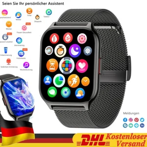 Für Samsung Huawei Smartwatch Armbanduhr Blutdruck Fitness Tracker Herren Damen~ - Bild 1 von 16