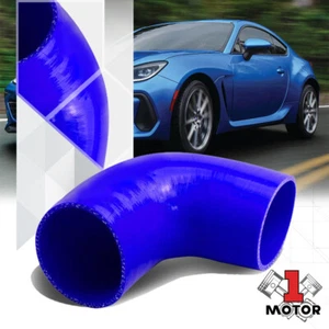 3.125" 3Ply Nylon 90Degree Elbow Silicone Reducer Hose Coupler Blue Turbo/Intake - Imagen 1 de 2