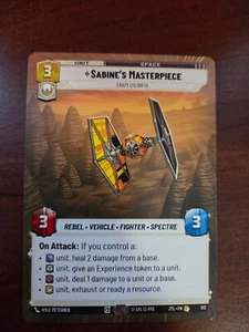 Star Wars Unlimited Jump To Lightspeed Hyperspace Sabine's Masterpiece 512 R - Foto 1 di 1