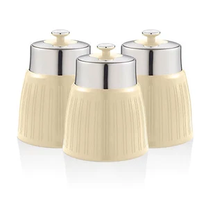 Retro Set 3 Aufbewahrungsdose 1,2 L Luftdicht, Gewürze Tee Kaffee Vintage Design - Bild 1 von 4