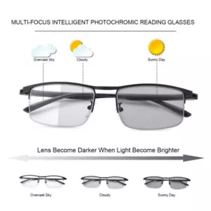 Progressive Multifokus-Lesebrille Leser photochrome Übergangssonnenbrille - Bild 1 von 29