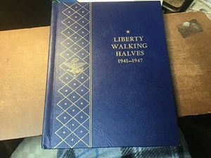 Liberty Walking Half Dollars 1941-47 Whitman Album, 1 Album - Picture 1 of 10