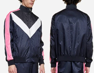 VALENTINO Chaqueta de Pista Jacquard Óptica Abrigo Parka Abrigo Abrigo Chaqueta Blusa Bombardero M - Imagen 1 de 22