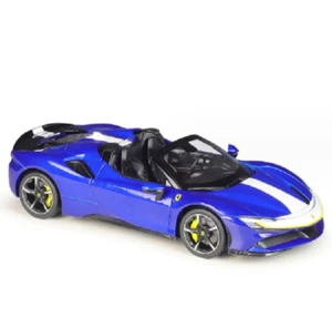 Bburago 1:18 Signature Ferrari SF90 Spider Assetto Fiorano Model Car Blue - Picture 1 of 5