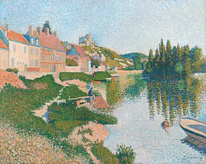 Les Andelys 75cm x 60cm by Paul Signac High Quality Canvas Print - Foto 1 di 1