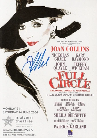 JOAN COLLINS - FULL CIRCLE '02 - Theatre Flyer - SIGNED by JC WITHOUT DEDICATION Cover
