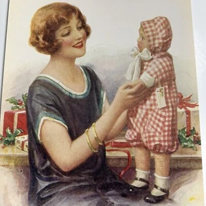 Impresión artística original Pin Up Flapper Girl Musselman C 1920 Edad del Jazz Navidad - Imagen 1 de 5