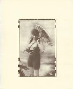 Vintage Erotica Art Print - Printed on Both Sides - 1979 Reprint - B & W (2) - Picture 1 of 2