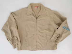 Vintage 1950s Hit Em Hard Workwear Jacket Distressed Twill Windbreaker Large - Picture 1 of 9