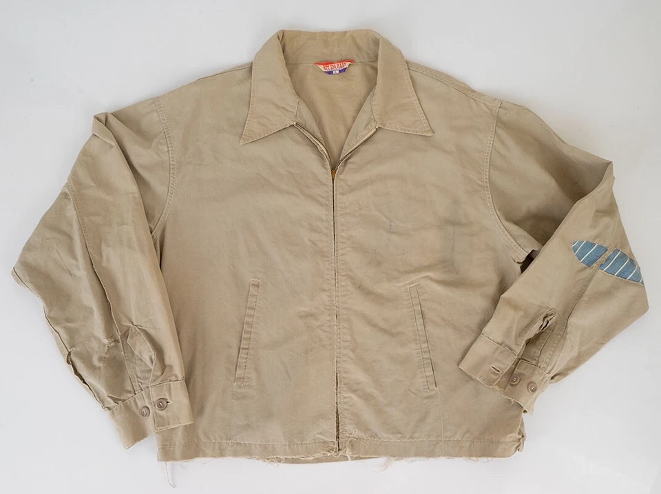 Chaqueta cortavientos grande Hit Em Hard Workwear de sarga envejecida vintage de los años 50 Foto 1 de 4