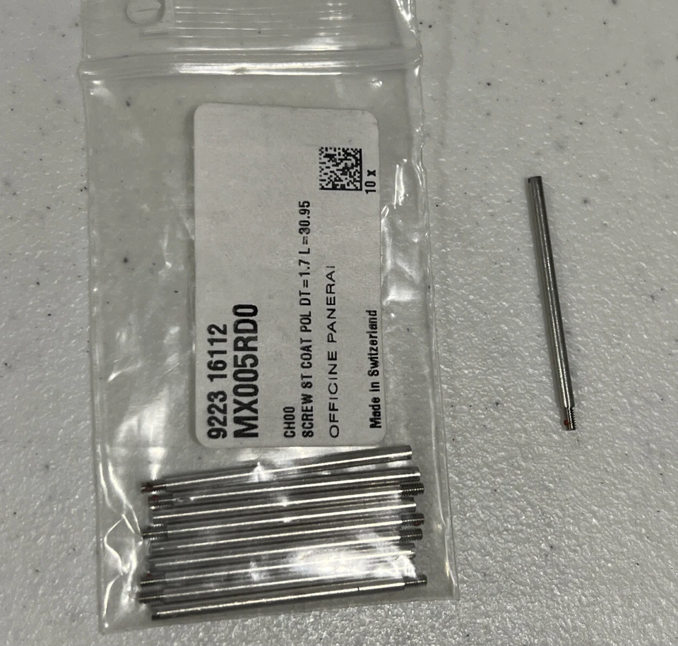 Tornillo Panerai 31mm Acero Inoxidable Auténtico Nuevo MX005RD0 Un Tornillo Foto 1 de 1