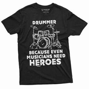 Schlagzeuger T-Shirt lustig Geschenk Trommeln Musik Musiker Band T-Shirt Geschenk für Ihn - Bild 1 von 8