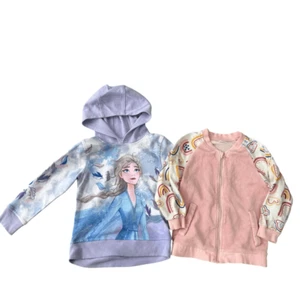 Set of 2 girls sweatshirts one is Disney Frozen size 4-5 - Picture 1 of 3