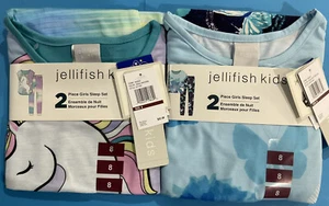 *Lot of 2* Jellifish Kids 2 Piece (Size 8) Girls Sleep Set Pajamas -Short Sleeve - Picture 1 of 6