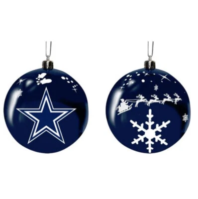 Dallas Cowboys 3in Glass Ball Christmas Ornament - NFL NEW - Image 1 of 2
