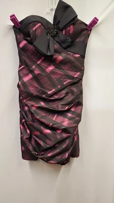 Dave & Johnny винтажный Y2K фиолетовый клетку сексуальный выпускного вечера вечеринки официальное платье sz 0 - Изображение 1 из 4