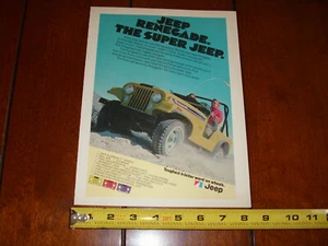 1972 JEEP RENEGADE ORIGINAL AD - Picture 1 of 3