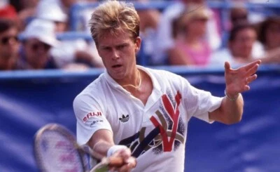 ● CAMISA DE TÊNIS RARA VINTAGE EDBERG US OPEN 1991 ADIDAS TAMANHO ADULTO MASCULINA L ● - Imagem 1 de 4