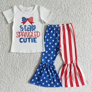 Sibling Patriotic Party Wear Toddler 4th Of July Fireworks Set and Dress - Picture 1 of 6