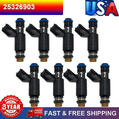 8X Inyectores de combustible 25326903 para Chevrolet Silverado 1500 Avalanche 1500 5,3 L Flex Foto 1 de 4