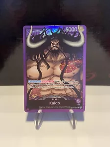One Piece Card Game Kaido Leader Super Rare SR ST04-001 Carta Olo EN QUASI - Foto 1 di 2
