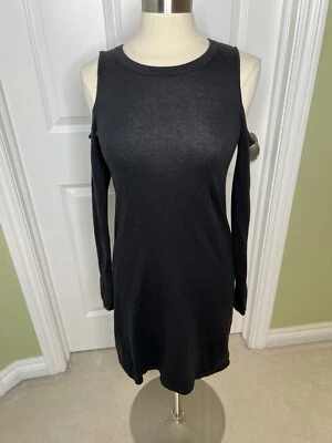 Vestido Suéter Lilly Pulitzer Tejido Hombro Frío Manga Larga Cuello Redondo Gris Talla S Foto 1 de 4