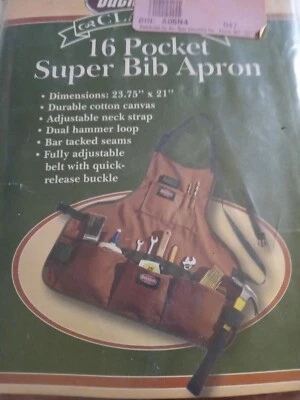 Bucket Boss 23 In. 16-Pocket  Super Bib Tool Apron,  - Image 1 of 2