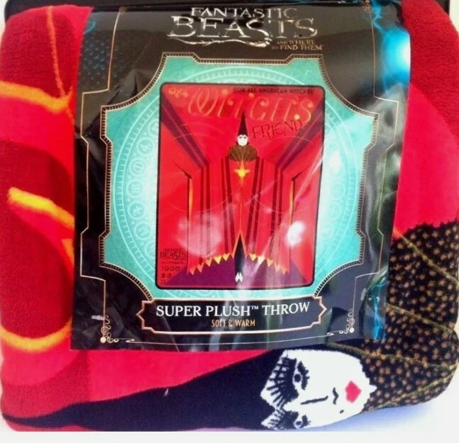 Harry Potter Throw Blanket Fantastic Beasts and Where to Find Them NEW - Image 1 of 3