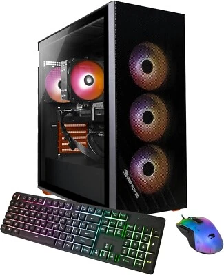 iBUYPOWER Scale Orange Gaming PC Desktop Computer SCA5N3501 3050 16GB RAM NEW - Image 1 of 4
