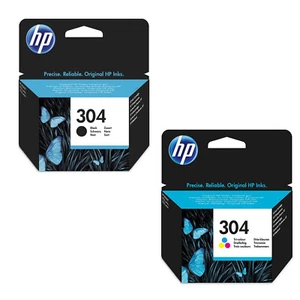 2 CARTUCCE ORIGINALI HP 304+304 PER HP DeskJet 3720 blue, 3720 seagrass, 3721 - Foto 1 di 1