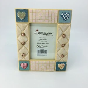 Inspirations by Heirloom Patchwork Edredón Botones Resina Marco de Fotos 3.5" x 5" - Imagen 1 de 8