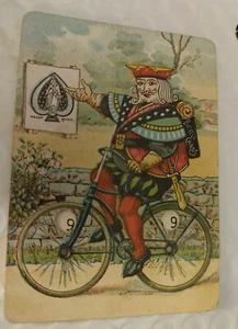 Rara scorecard pubblicitaria bicicletta Russell Morgan nuovo venditore Philadelphia Ohio - Foto 1 di 2