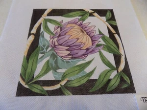 HAND PAINTED GARDEN FLORAL WITH BLACK BOARDER C - Picture 1 of 2