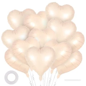 12 Pcs Heart Balloons18 inch Heart Shape Foil Balloons Love Balloons Valentin... - Picture 1 of 7