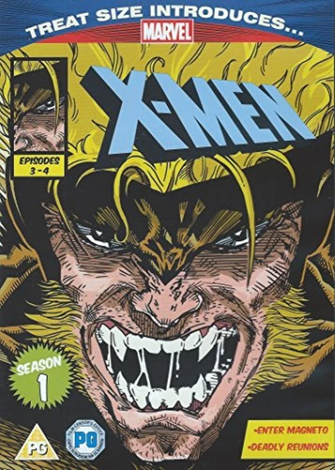 X-Men Season 1 Episodes 3 Enter Magneto and 4 Deadly Reunions Marvel DVD (1986) - Image 1 of 1