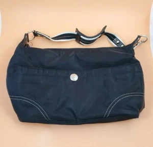Pre-owned Authentic Coach Shoulder Handbag Black Nylon Contrast Stitching - Picture 1 of 9