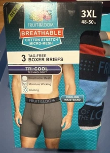 Fruit of the Loom® BIG HERREN ATMUNGSAKTIVE BAUMWOLLE MICRO-MESH BOXERSHORTS 3XL 48-50 - Bild 1 von 6