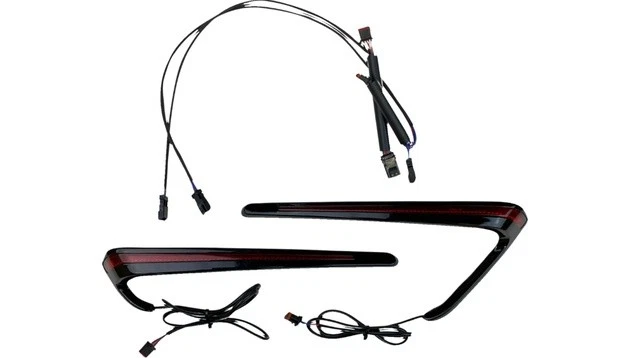 Custom Dynamics LED Saddlebag Lights Black Red #CD-LRST-BAG-RB Harley Davidson - Image 1 of 1