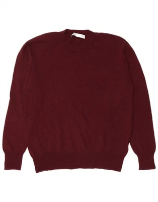 ZARA Mens Crew Neck Jumper Sweater Small Burgundy Wool BV29 - Image 1 of 3