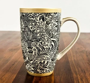 Extra Large 400ml MUG William Morris BLACK SEAWEED Maxwell & Williams Porcelain - Picture 1 of 7