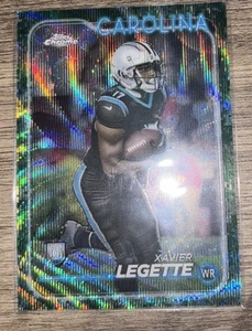 2024 Topps Chrome  Xavier Legette (RC) Camo Wave Refractor RC SSP Panthers - Picture 1 of 6