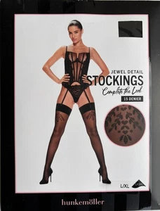 Hunkemöller Stockings - Strumpfhose -schwarz  L/XL - Bild 1 von 1