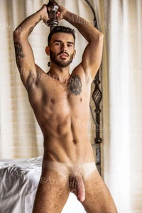 Impresión fotográfica modelo masculino frontal desnudo musculoso guapo trozo abs jock -M932 - Imagen 1 de 1